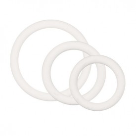 Набор из 3 белых эрекционных колец White Rubber Ring Set